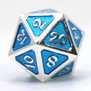 Die Hard Dice Dire D20 - Mythica Platinum Aquamarine