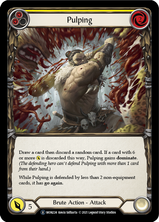 Pulping (Yellow) [U-MON224-RF] Unlimited Rainbow Foil