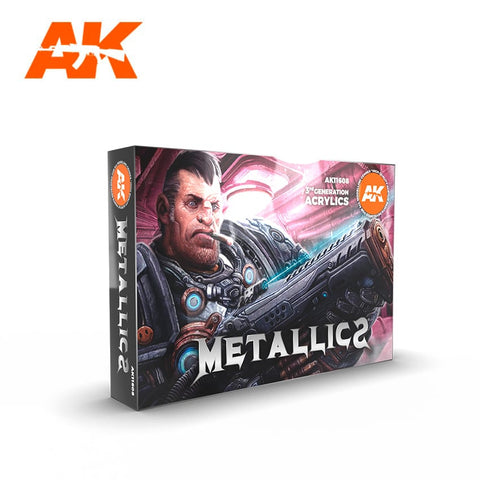 AK Interactive Paint Set Metallics