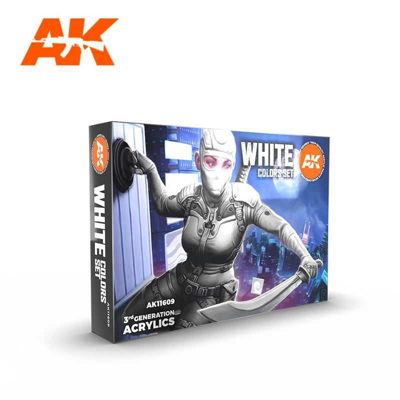 AK Interactive Paint Set White Colors