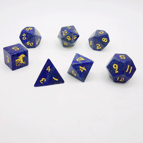 Lapis Lazuli 7pc Stone Dice