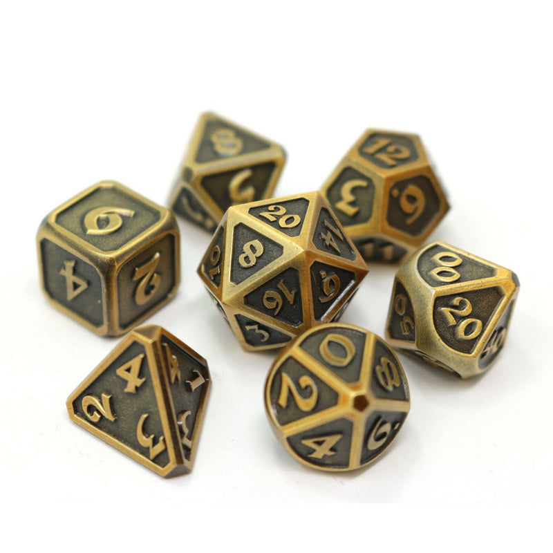 Die Hard Dice Set - Mythica Battleworn Gold