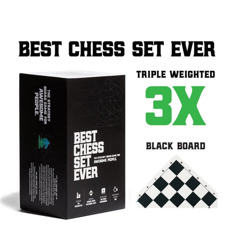 Chess - Best Chess Set Ever Black and Green Reversable