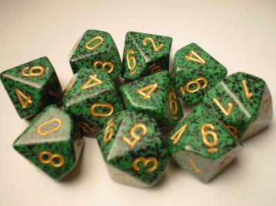 Chessex 10d10 Speckled Golden Recon