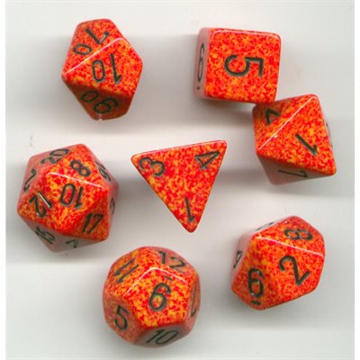 Chessex Poly Speckled Fire