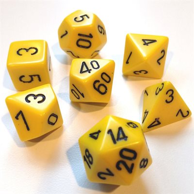 Chessex Poly Opaque Yellow/black