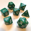 Chessex Poly Opaque Green/white