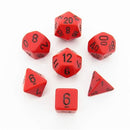 Chessex Poly Opaque Red/black