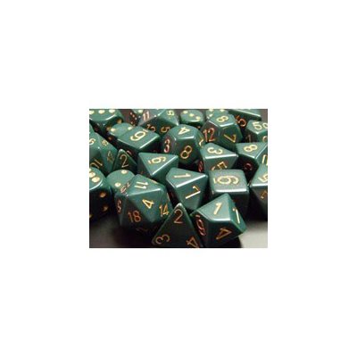 Chessex Poly Opaque Dusty Green/copper