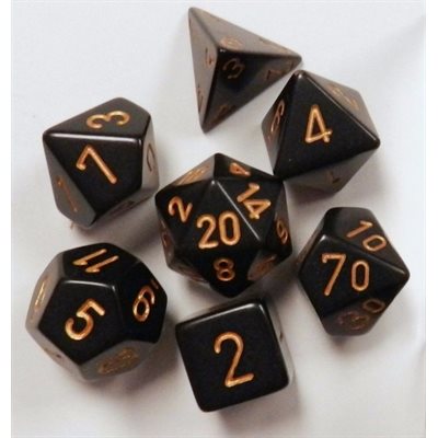 Chessex Poly Opaque Black/gold