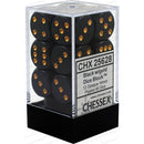 Chessex 12d6 Opaque Black/gold
