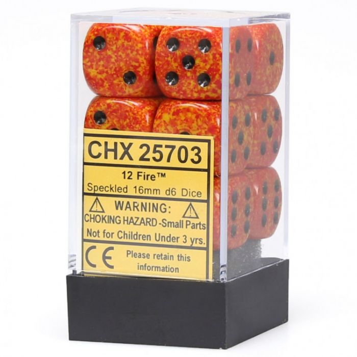 Chessex 12d6 Speckled Fire
