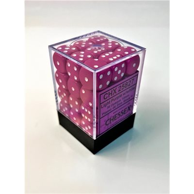 Chessex 36d6 Opaque Light Purple/white