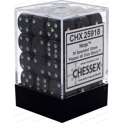 Chessex 36d6 Speckled Ninja