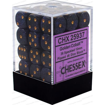 Chessex 36d6 Speckled Golden Cobalt