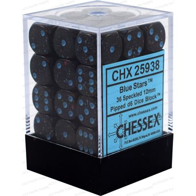 Chessex 36d6 Speckled Blue Stars