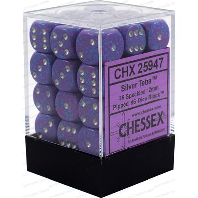 Chessex 36d6 Speckled Silver Tetra