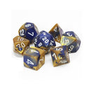 Chessex Poly Gemini Blue-gold/white