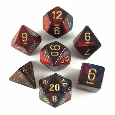 Chessex Poly Gemini Purple-red/gold