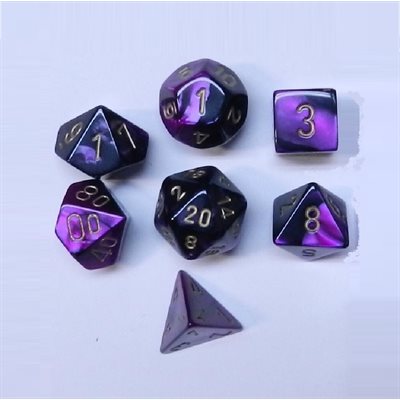 Chessex Poly Gemini Black-purple/gold
