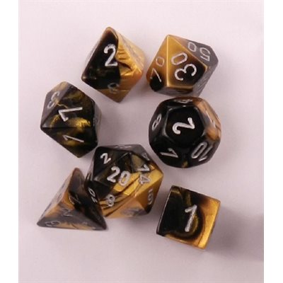 Chessex Poly Gemini Black-gold/silver