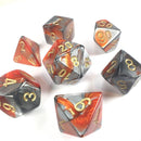 Chessex Poly Gemini Orange-steel/gold