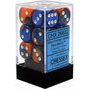 Chessex 12d6 Gemini Blue Orange/white
