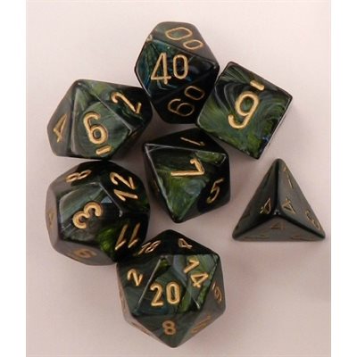 Chessex Poly Scarab Jade/gold