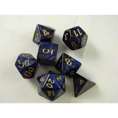 Chessex Poly Scarab Royal Blue/gold