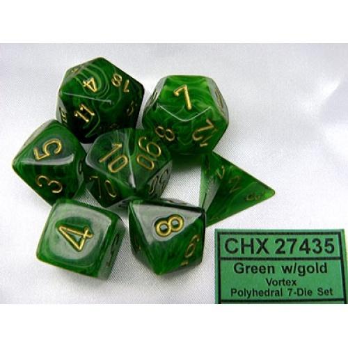 Chessex Poly Vortex Green/gold
