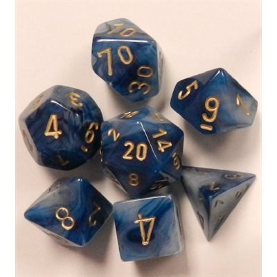Chessex Poly Phantom Teal/gold