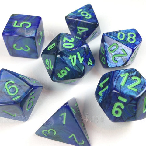 Chessex Poly Lustrous Dark Blue/green