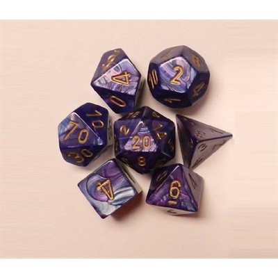 Chessex Poly Lustrous Purple/gold
