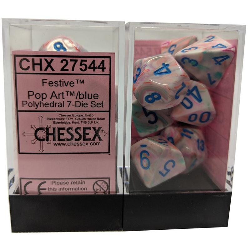 Chessex Poly Festive Pop Art/blue