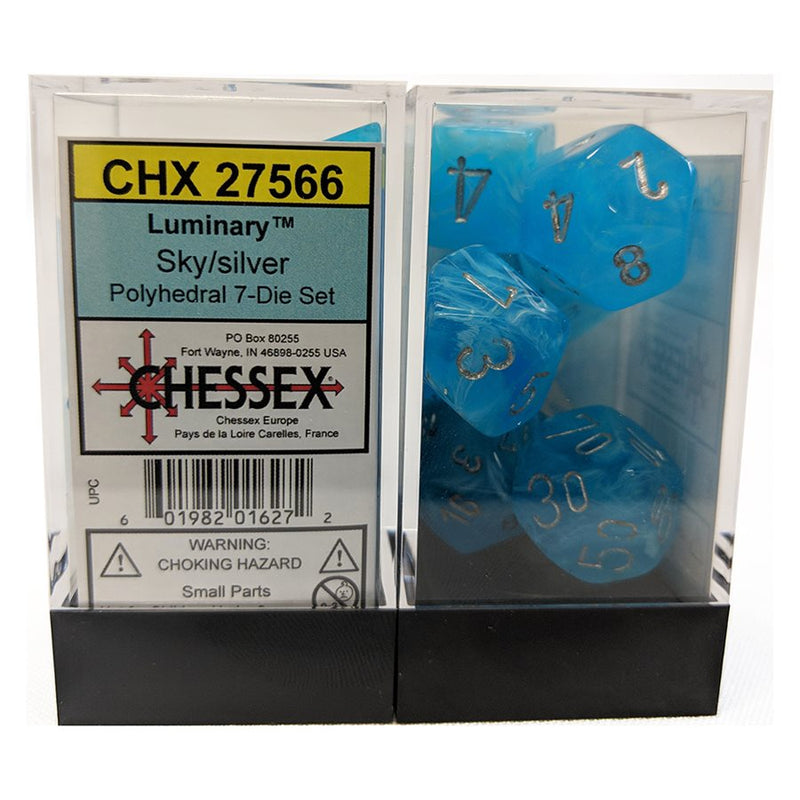 Chessex Poly Luminary Sky/silver