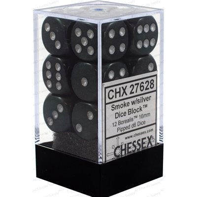 Chessex 12d6 Borealis Smoke/silver