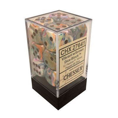 Chessex 12d6 Festive Vibrant/brown