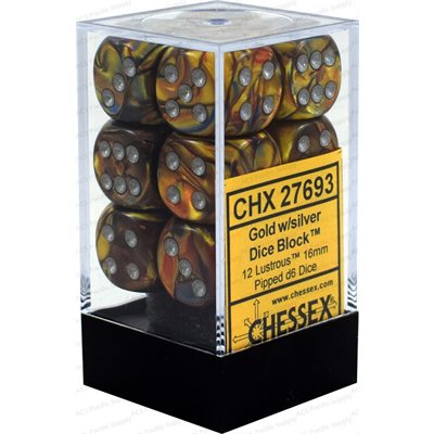 Chessex 12d6 Lustrous Gold/silver