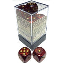 Chessex  12d6 Glitter Ruby/Gold