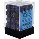 Chessex 36d6 Scarab Royal Blue/gold