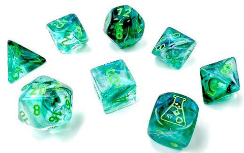 Chessex Poly Borealis Kelp/Light Green Luminary (Lab Release)