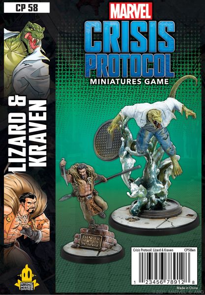 Mcp58 Marvel Crisis Protocol Lizard and Kraven Character Pack
