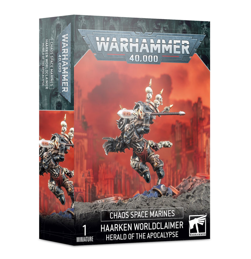 GW Warhammer 40K Chaos Space Marines Haarken Worldclaimer, Herald of the Apocalypse