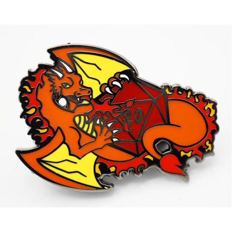 Dice Dragons Pin: Fire