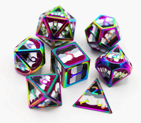 Asexual Pride Metal Dice Set