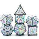 Dagger of Venom: White Rainbow RPG Metal Barrel Dice Set