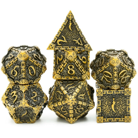 Dagger of Venom Golden Metal Dice Set