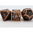 Hollow Copper Dragon RPG Metal Dice Set