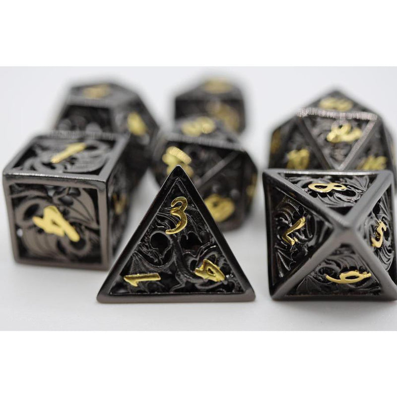 Hollow Night Dragon RPG Metal Dice Set