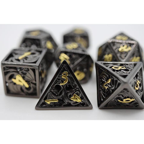 Hollow Night Dragon RPG Metal Dice Set